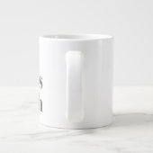 Stilvoll bearbeitbarer Retro Moderner Text | Grau Jumbo-Tasse (Rückseite)