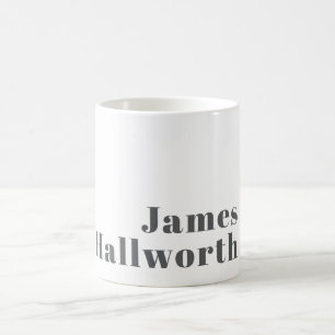 Stilvoll bearbeitbarer Retro Moderner Text   Grau Kaffeetasse