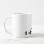 Stilvoll bearbeitbarer Retro Moderner Text | Grau Kaffeetasse (Links)