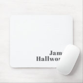 Stilvoll bearbeitbarer Retro Moderner Text | Grau Mousepad (Mit Mouse)