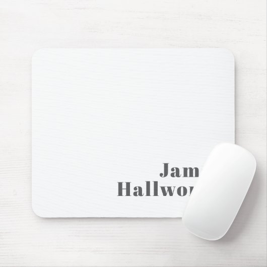 Stilvoll bearbeitbarer Retro Moderner Text | Grau Mousepad (Mit Mouse)