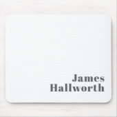 Stilvoll bearbeitbarer Retro Moderner Text | Grau Mousepad (Vorne)