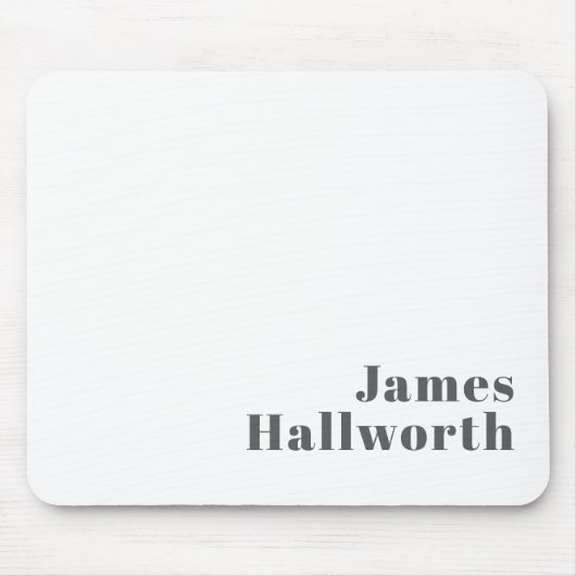 Stilvoll bearbeitbarer Retro Moderner Text | Grau Mousepad (Vorne)
