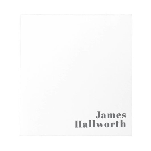 Stilvoll bearbeitbarer Retro Moderner Text | Grau Notizblock (Vorderseite)