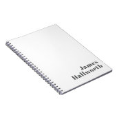 Stilvoll bearbeitbarer Retro Moderner Text | Grau Notizblock (Rechte Seite)