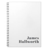 Stilvoll bearbeitbarer Retro Moderner Text | Grau Notizblock (Vorderseite)