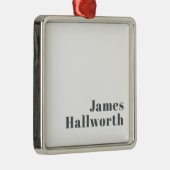 Stilvoll bearbeitbarer Retro Moderner Text | Grau Ornament Aus Metall (Rechts)