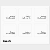 Stilvoll bearbeitbarer Retro Moderner Text | Grau Quadratischer Aufkleber (Blatt)