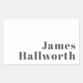 Stilvoll bearbeitbarer Retro Moderner Text | Grau Rechteckiger Aufkleber (Vorderseite)