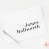 Stilvoll bearbeitbarer Retro Moderner Text | Grau Rechteckiger Aufkleber (Umschlag)