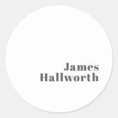 Stilvoll bearbeitbarer Retro Moderner Text | Grau Runder Aufkleber (Vorderseite)