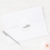 Stilvoll bearbeitbarer Retro Moderner Text | Grau Runder Aufkleber (Umschlag)