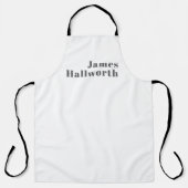 Stilvoll bearbeitbarer Retro Moderner Text | Grau Schürze (Vorderseite)