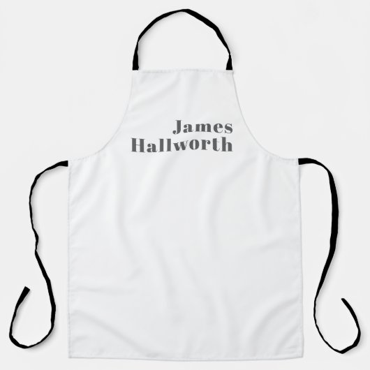 Stilvoll bearbeitbarer Retro Moderner Text | Grau Schürze (Vorderseite)