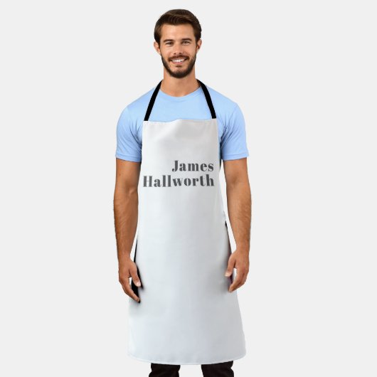 Stilvoll bearbeitbarer Retro Moderner Text | Grau Schürze (Getragen)