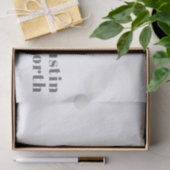 Stilvoll bearbeitbarer Retro Moderner Text | Grau Seidenpapier (Geschenk)