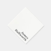 Stilvoll bearbeitbarer Retro Moderner Text | Grau Serviette (Ecke)