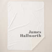 Stilvoll bearbeitbarer Retro Moderner Text | Grau Sherpadecke (Vorderseite)