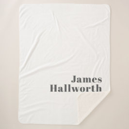 Stilvoll bearbeitbarer Retro Moderner Text | Grau Sherpadecke