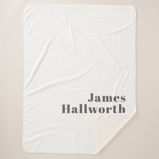 Stilvoll bearbeitbarer Retro Moderner Text | Grau Sherpadecke (Vorderseite)