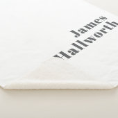 Stilvoll bearbeitbarer Retro Moderner Text | Grau Sherpadecke (3/4)