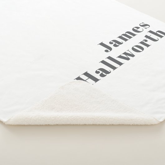 Stilvoll bearbeitbarer Retro Moderner Text | Grau Sherpadecke (3/4)