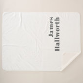 Stilvoll bearbeitbarer Retro Moderner Text | Grau Sherpadecke (Vorderseite (Horizontal))