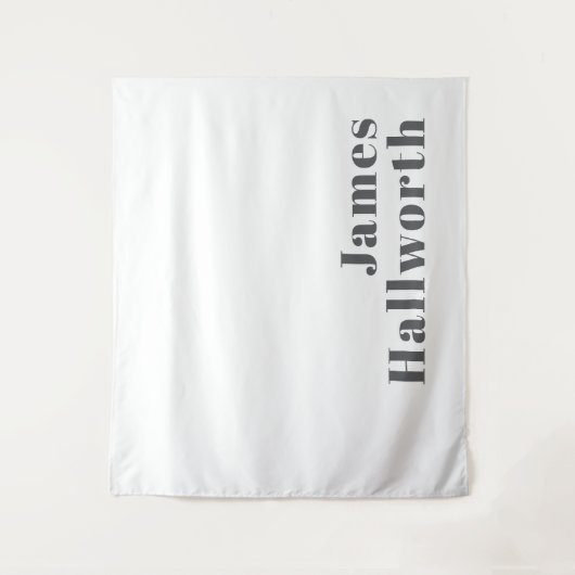 Stilvoll bearbeitbarer Retro Moderner Text | Grau Wandteppich (Vorderseite)