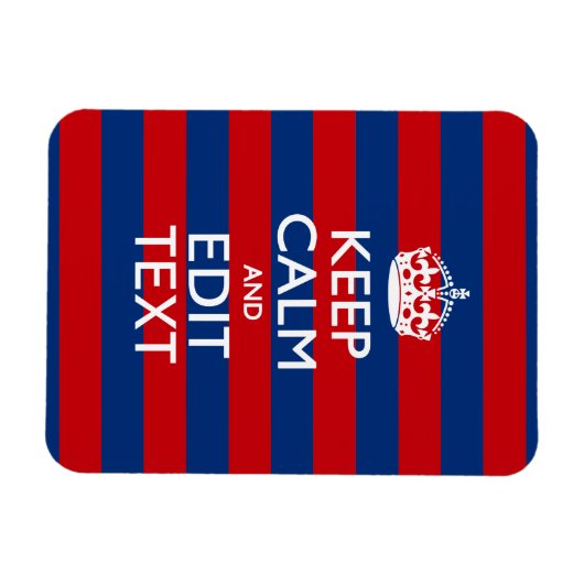 Stilvoll BEHALTEN CALM und Text auf Streifen Magnet (Horizontal)