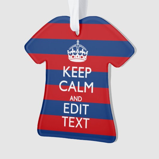 Stilvoll BEHALTEN CALM und Text auf Streifen Ornament (Vorderseite)