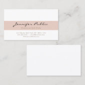 Stilvoll Beige Weiß Moderne Beruflich einfach Visitenkarte (Vorne/Hinten)