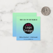 Stilvoll Beruflich Danke Custom Gradient Mitteilungskarte (Vorderseite/Rückseite Beispiel)