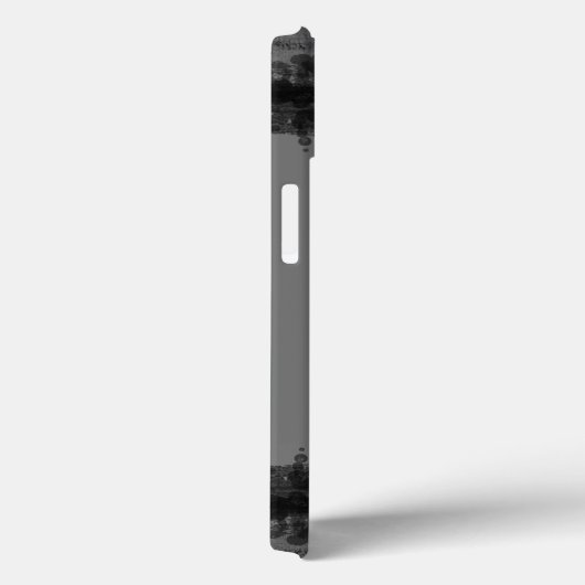 Stilvoll Beruflich Grau und Schwarz Monogrammiert Case-Mate iPhone Hülle (Rückseite / Rechts)