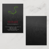 Stilvoll beruflich-graugrünes Monogramm Visitenkarte (Vorne/Hinten)