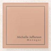 Stilvoll Beruflich Minimalistisch Glasuntersetzer (Vorderseite)