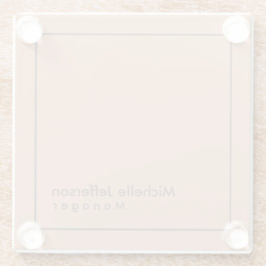 Stilvoll Beruflich Minimalistisch Glasuntersetzer (Rückseite)