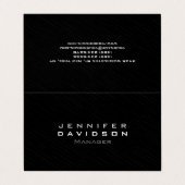 Stilvoll Beruflich, modern dunkelgrau Visitenkarten (Außenseite Aufgefaltet)