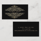 Stilvoll Beruflich, schwarz, Rahmen Visitenkarte (Vorne/Hinten)