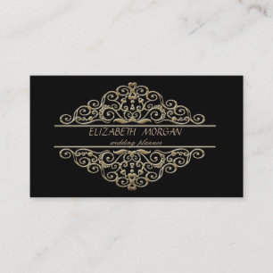 Stilvoll Beruflich, schwarz, Rahmen Visitenkarte