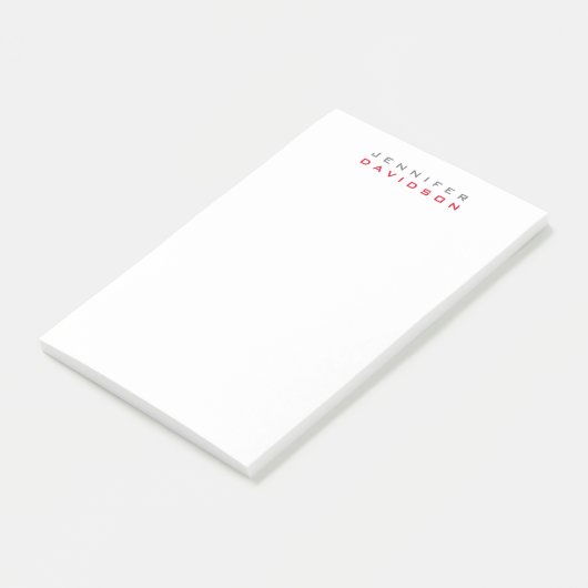 Stilvoll Beruflicher moderner Name Post-it Klebezettel (angewinkelt)