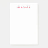 Stilvoll Beruflicher moderner Name Post-it Klebezettel (Vorderseite)