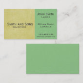 Stilvoll beruflicher Rechtsanwalt mit zwei Tönn Visitenkarte (Vorne/Hinten)