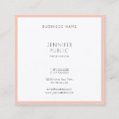 Stilvoll Berufliches Design Quadratische Visitenkarte (Rückseite)