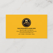 Stilvoll Berufliches Gelbes Taxi Visitenkarte (Rückseite)