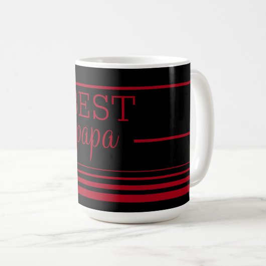 Stilvoll Best Papa Kaffeetasse (VorderseiteRechts)