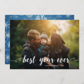 Stilvoll Best Year Ever Full Foto Weihnachten (Vorne/Hinten)