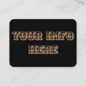 Stilvoll, black& Chrom Motorrad-Visitenkarte Visitenkarte (Rückseite)