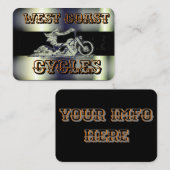 Stilvoll, black& Chrom Motorrad-Visitenkarte Visitenkarte (Vorne/Hinten)