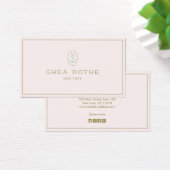 Stilvoll blassrosa Beruflich Modernes Monogramm (Schreibtisch)