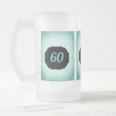 Stilvoll blau Name 60. Geburtstag Design Mattglas Bierglas (Links)